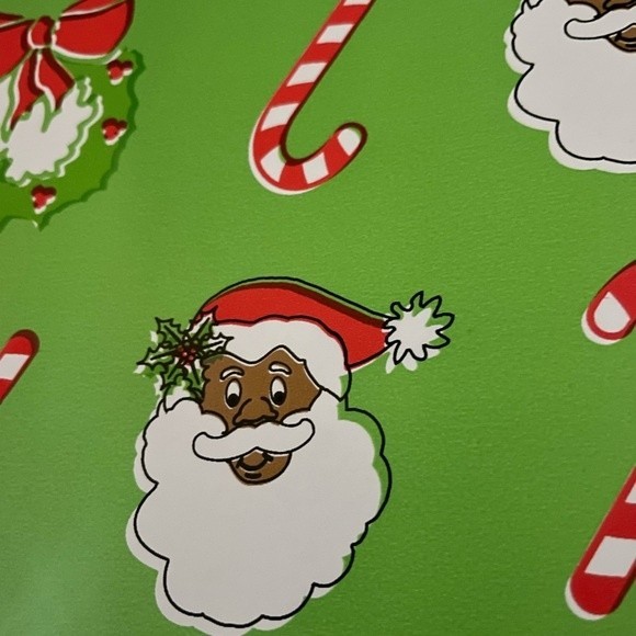 Wrapping Paper African American Santa Christmas 3 Rolls 12.5sqft Each - Picture 4 of 7